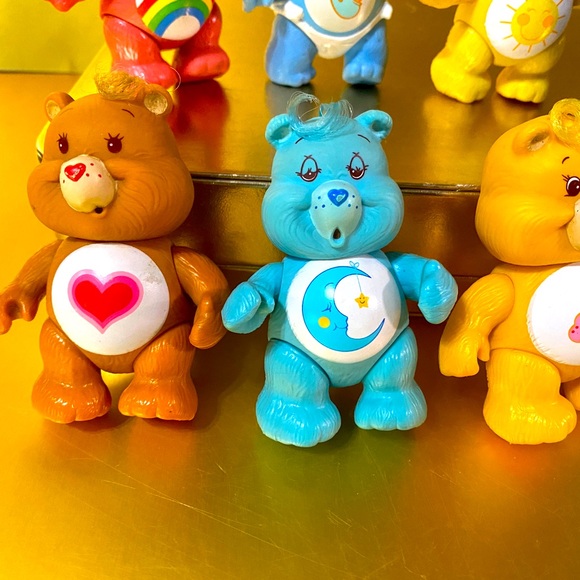 CARE BEARS VTG 80’s COLLECTIBLE BUNDLE OF 8 POSABLE CARE BEARS by KENNER 3.5” - Picture 3 of 16